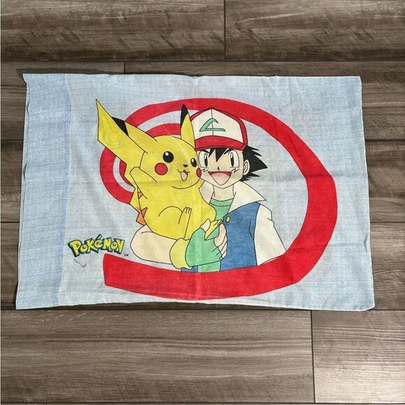 Lot Vintage 1995-1998  Pokemon Kids Teen Bedding Items Sheets Pillowcase - Picture 1 of 3